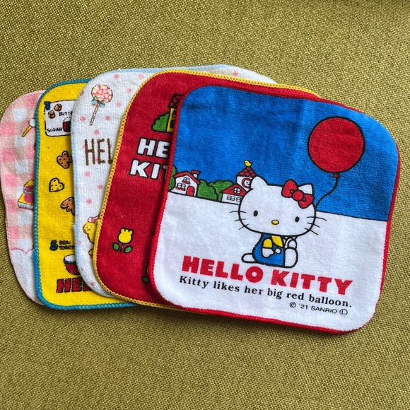 5x Hello Kitty Sanrio Japan Face Towel Mini Kawaii Makeup Spa Hand Wash Cloth xs - Picture 13 of 13